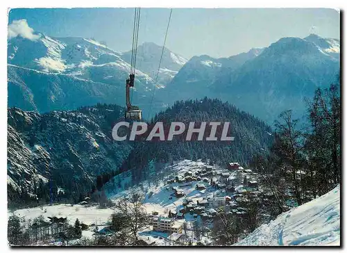 Cartes postales moderne Blatten ob Naters Wallis mit Luftseilbahn Belalp