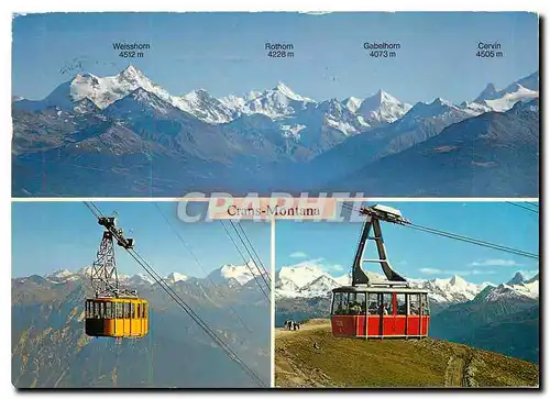 Cartes postales moderne Crans Montana Vue sur les Alpes Switzerland