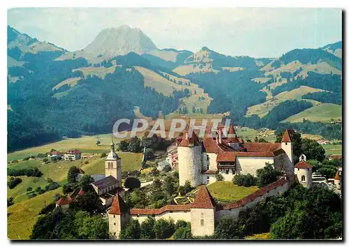 Cartes postales moderne Gruyeres Le Chateau et le Moleson