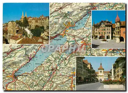 Cartes postales moderne Les Trois Lacs Bienne Neuchatel Morat