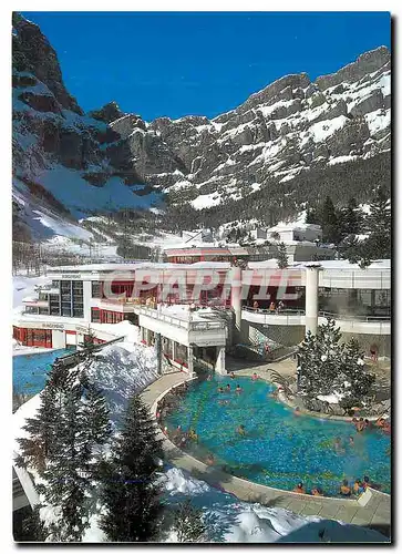 Moderne Karte Leukerbad Loeche les Bains Burgerbad mit Gemmiwand Wallis Valais