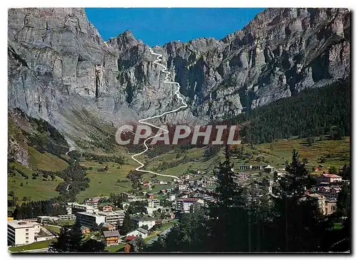 Cartes postales moderne Leukerbad Loeche les Bains Gemmipass mit Gemmiweg