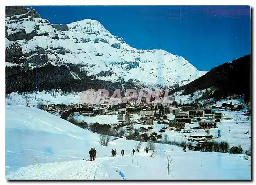 Moderne Karte Leukerbad Loeche les Bains Rinderhorn Balmhorn