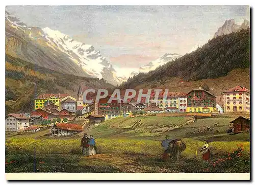 Cartes postales moderne Leukerbad mit Balmhorn Loeche les Bains et le Balmhorn