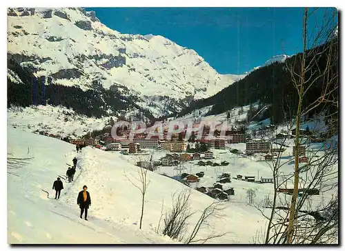 Cartes postales moderne Leukerbad Loeche les Bains Spazierweg nach Birchen Balmhorn und Gizifurgge