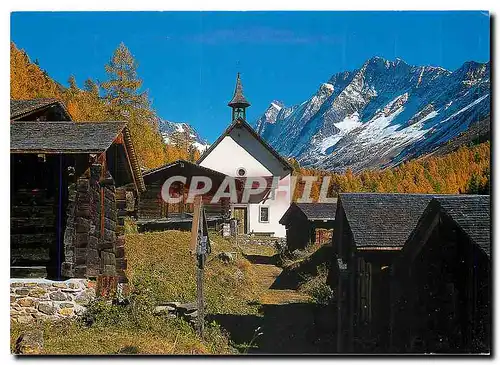 Moderne Karte Kapelle Kuhmad Lotschental Wallis