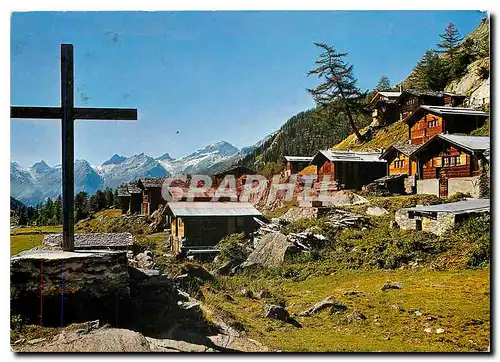 Moderne Karte Lotschental Gletscherstaffel bei Fafleralp Rothorner