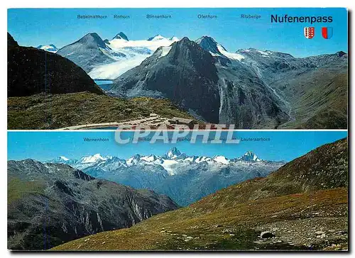 Moderne Karte Nufenenpass Passo della Nufenen Ulrichen Bedretto