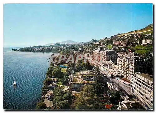 Cartes postales moderne Montreux Le Palace et le Pavillon des sports