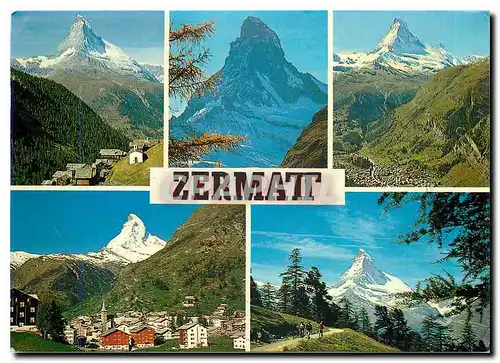 Moderne Karte Zermatt Valais Suisse