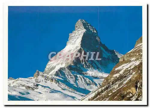 Moderne Karte Zweilmal das Matterhorn Aber nur ein Bild ist richtig