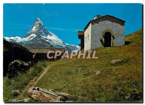 Moderne Karte Findelen ob Zermatt Matterhorn Mont Cervin