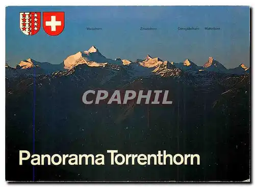 Moderne Karte Panorama Torrenthorn ob Leukerbad und Albinen