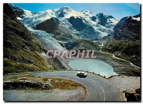 Moderne Karte Sustenpass Gletscherrank mit Gwachtenhorn Tierberge und Steingletscher