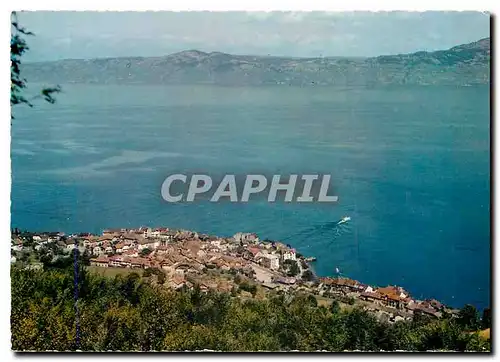 Cartes postales moderne St Gingolph Suisse Vue generale sur le Lac Leman et la Rive Vaudoise
