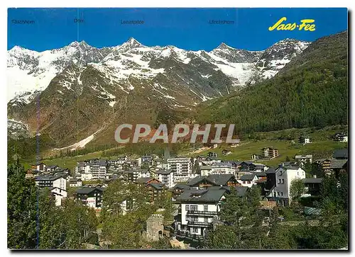 Moderne Karte Saas Fee Wallis