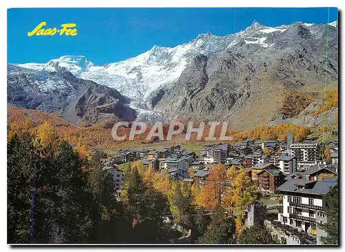 Moderne Karte Saas Fee Wallis Alphubel Taschhorn Dom Lenzspitze