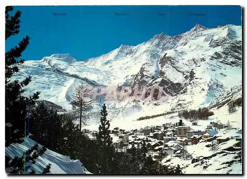 Moderne Karte Saas Fee Wallis