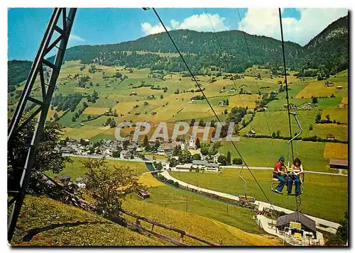 Cartes postales moderne Alt St Johann SG im Obertoggenburg mit Doppelsesselbahn auf die Alp Sellamatt