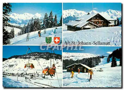 Moderne Karte Alt St Johann Sellamatt Obertoggenburg