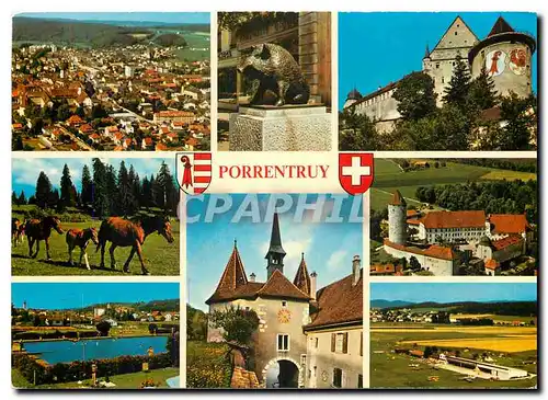Cartes postales moderne Porrentruy Vue generale Le Sanglier Le Chateau