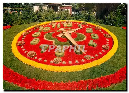 Cartes postales moderne Geneve L'Horloge fleurie