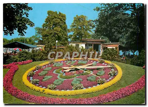 Cartes postales moderne Geneve L'horloge Fleurie et la Potiniere