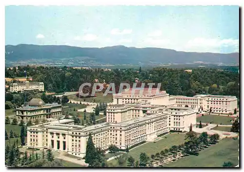 Moderne Karte Geneve Palais des Nations Vue aerienne