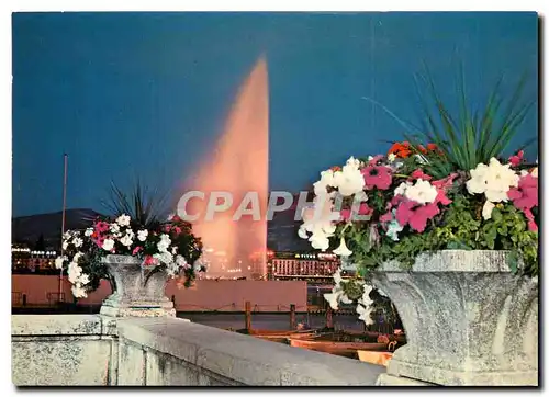 Cartes postales moderne Geneve La rade et le jet d'eau