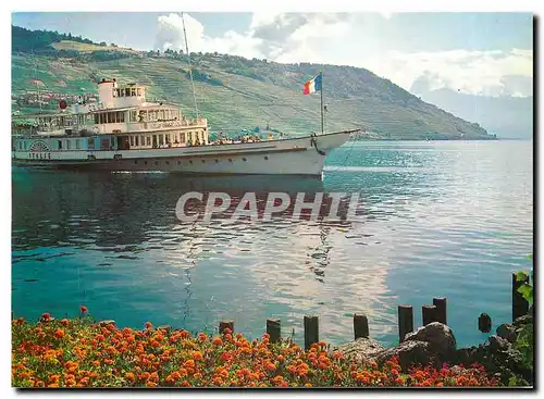 Moderne Karte Lac Leman Schon ist's zum und auf dem Genfersee zu fahren