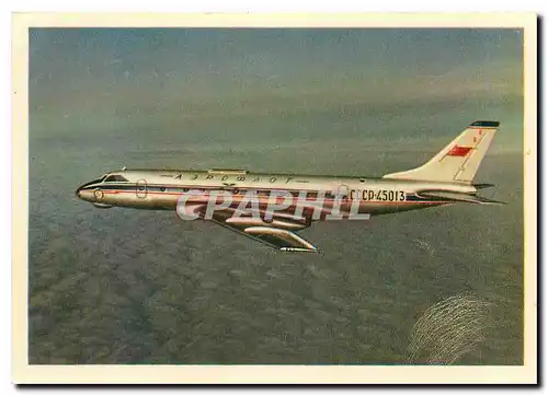 Moderne Karte The TU 124 is the latest Aeroflot passenger turbojet