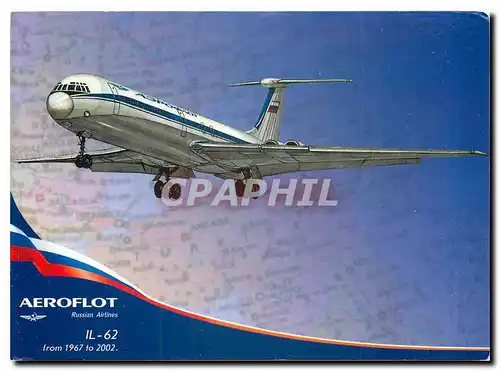 Cartes postales moderne Aeroflot Russina Airlines IL 62 from 1967 to 2002