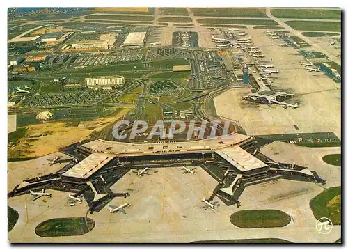 Moderne Karte Aeroport de Paris Orly Vue aerienne de l'aerogare d'Orly Ouest