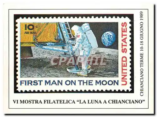 Cartes postales moderne First Man on the Moon United States Vi Mostra Filatelica La Luna a Chianciano