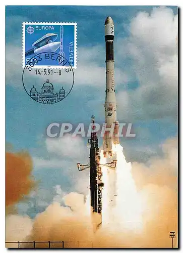 Cartes postales moderne Europa Cept 1991 Ariane Nutzlastverkleidung