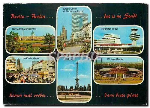 Cartes postales moderne Berlin Berlin det is ne Stadt Komm mai vorbei denn biste platt