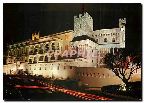 Cartes postales moderne Principaute de Monaco Le Palais du Prince illumine