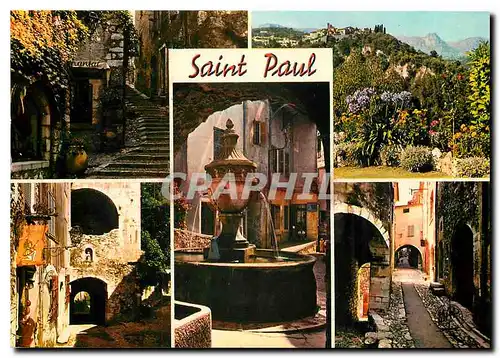 Moderne Karte Saint Paul La Cote d'Azur St Paul de Vence