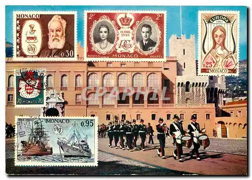 Cartes postales moderne Principaute de Monaco Le Palais du Prince La Releve de la Garde