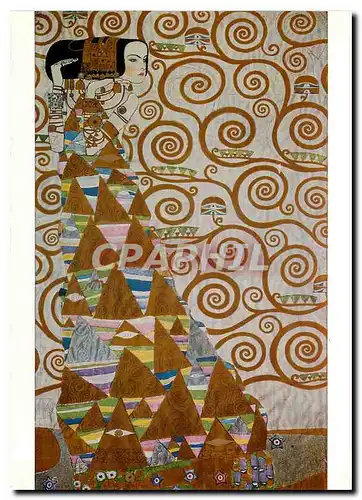 Cartes postales moderne Gustav Klimt Die Erwartung Werkvorlage zum Stocletfries