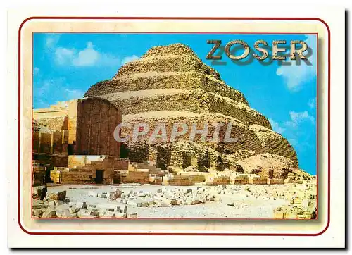 Moderne Karte Egypt Sakkara Pyramid Pyramid Adegres de Zoser