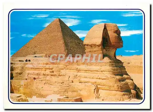 Cartes postales moderne Egypt Giza The Great Sphinx and Keops Pyramids