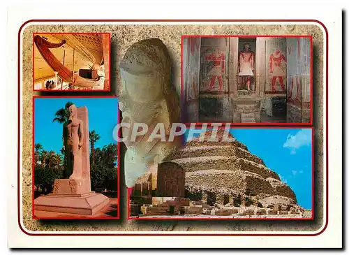 Cartes postales moderne Egypt Memphis Sakkarah of Ramses II Sakkara Pyramid