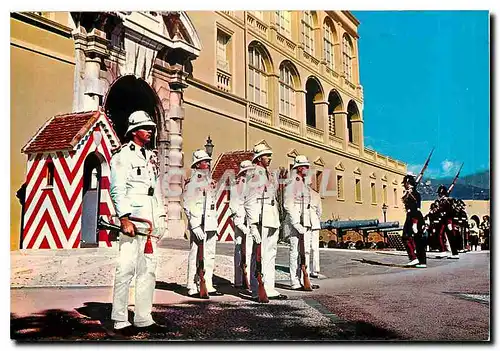 Ansichtskarte AK Principaute de Monaco Releve de la Garde devant le Palais Princier