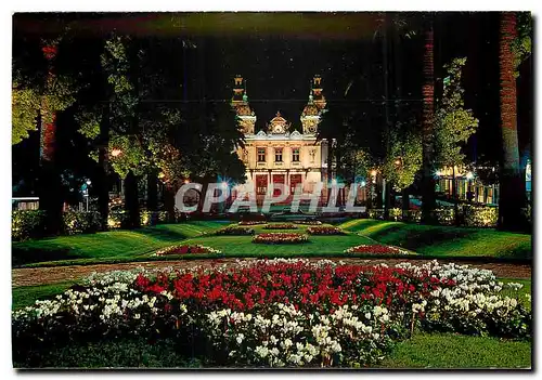 Cartes postales Monte Carlo Le Casino et les jardins de nuit