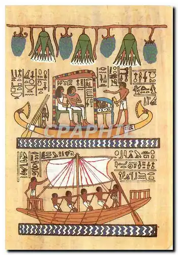 Moderne Karte Mayor Sennefer sailing to Abydos 18th dyn