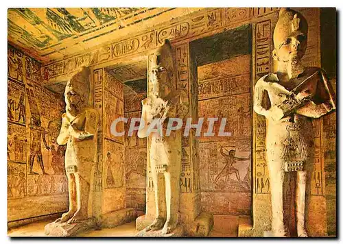 Moderne Karte Abu Simbel Salle des pillers dans le grand temple