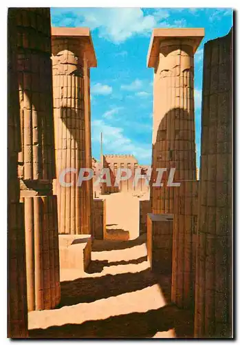Cartes postales moderne Sakkara Colonnes cannelees et mur a redans avec frise de cobras