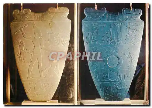 Cartes postales moderne Le Musee Egyptien Cairo Schiefer Palette Koenigs Narmer
