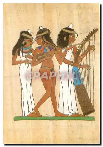 Moderne Karte Musician Girls Mural Painting from the tomb of Nakht Egypt